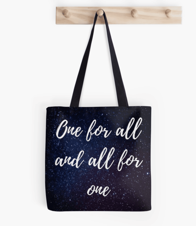 A tote bag endorsing the Power to the Plurals movement and The Plural Association.