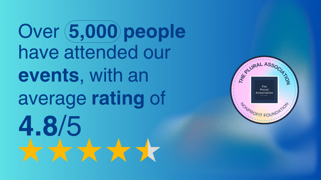 Over 5000 people have attended our virtual events with an avarage rating of 4.8 out of 5 stars.